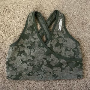 gym shark camo sports bra